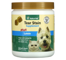 NaturVet, Tear Stain Plus Lutein, For Dogs & Cats, 120 Soft Chews, 9.3 oz (264 g)