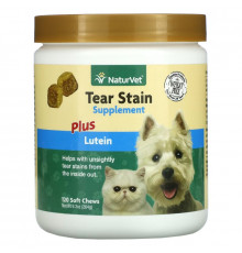 NaturVet, Tear Stain Plus Lutein, For Dogs & Cats, 120 Soft Chews, 9.3 oz (264 g)