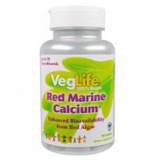 VegLife, Красный морской кальций, 90 таблеток