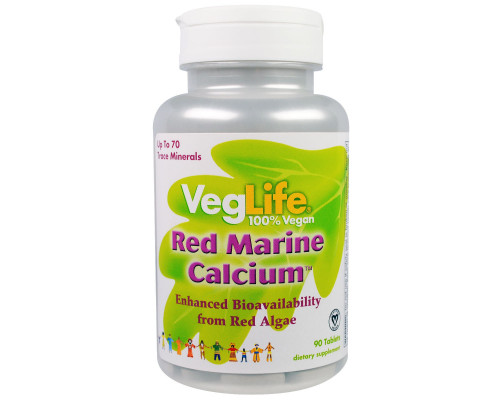 VegLife, Красный морской кальций, 90 таблеток VegLife, Красный морской кальций, 90 таблеток