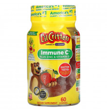 L'il Critters, Витамин C + цинк и эхинацея, 60 жевательных таблеток