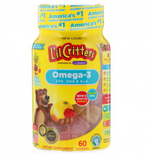 L'il Critters, Omega-3, Raspberry-Lemondade, 60 Gummies