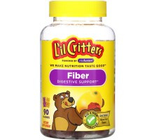 L'il Critters, Клетчатка для поддержки пищеварения, натуральный фруктовый вкус, 90 жевательных таблеток