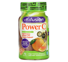 VitaFusion, Power C, высокоэффективный витамин C, натуральный вкус апельсина, 70 жевательных таблеток