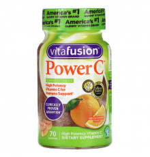 VitaFusion, Power C, высокоэффективный витамин C, натуральный вкус апельсина, 70 жевательных таблеток