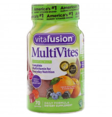 VitaFusion, MutiVites, Complete Multivitamin, Natural Berry, Peach & Orange Flavors, 70 Gummies