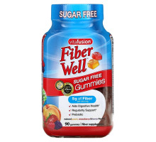 VitaFusion, Fiber Well, Peach, Strawberry, Berry, 90 Gummies