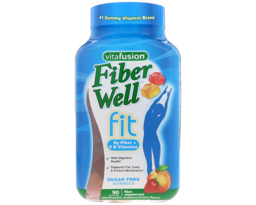 VitaFusion, Витамины FiberWell Fit, 90 жевательных таблеток VitaFusion, Витамины FiberWell Fit, 90 жевательных таблеток