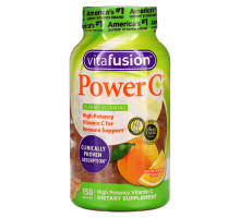 VitaFusion, Power C, поддержка иммунной системы, натуральный вкус апельсина, 150 жевательных таблеток