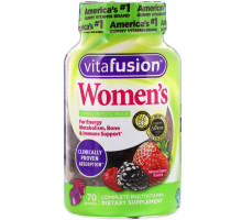 VitaFusion, Мультивитамины для женщин , натуральный вкус ягод, 70 жевательных таблеток