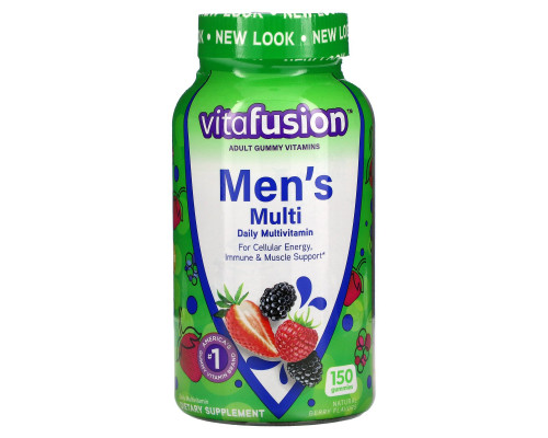 VitaFusion, Комплексные мультивитамины для мужчин, натуральные ягодные вкусы, 150 жевательных таблеток VitaFusion, Комплексные мультивитамины для мужчин, натуральные ягодные вкусы, 150 жевательных таблеток