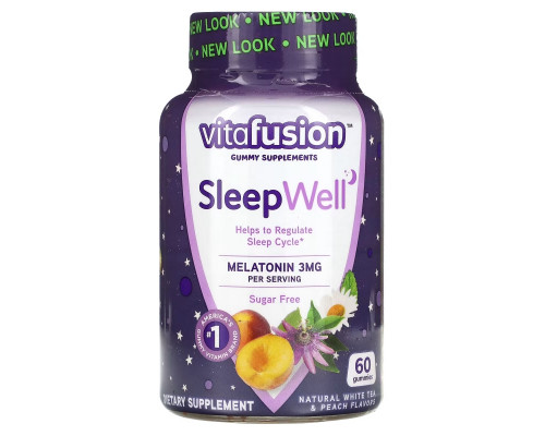 VitaFusion, SleepWell, Natural White Tea & Peach, 60 Gummies VitaFusion, SleepWell, Natural White Tea & Peach, 60 Gummies