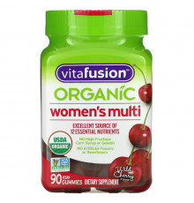 VitaFusion, Organic Women's  Multi, Wild Cherry, 90 Vegetarian Gummies