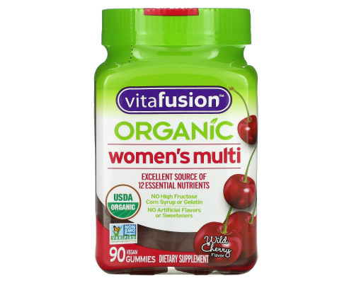VitaFusion, Organic Women's Multi, Wild Cherry, 90 Vegetarian Gummies VitaFusion, Organic Women's Multi, Wild Cherry, 90 Vegetarian Gummies