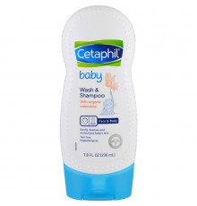 Cetaphil, Baby, средство для купания и мытья волос с календулой органического происхождения, 230 мл (7,8 унции)