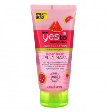 Yes To, Super Fresh Jelly Beauty Mask, арбуз, 89 мл (3 жидк. Унции)