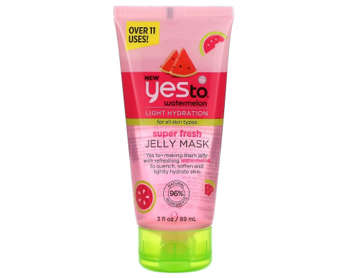 Yes To, Super Fresh Jelly Beauty Mask, арбуз, 89 мл (3 жидк. Унции) Yes To, Super Fresh Jelly Beauty Mask, арбуз, 89 мл (3 жидк. Унции)
