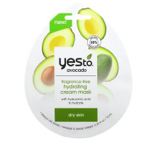 Yes To, Avocado, Hydrating Cream Beauty Mask, Fragrance-Free, 1 Sheet, 0.33 fl oz (10 ml)