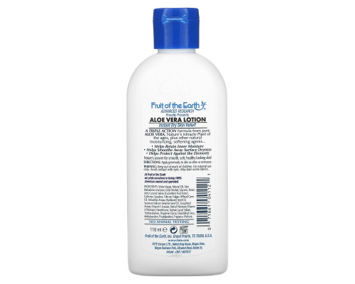 Fruit of the Earth, Skin Cooling, Aloe Vera Skin Care Lotion, 4 fl oz (118 ml) Fruit of the Earth, Skin Cooling, Aloe Vera Skin Care Lotion, 4 fl oz (118 ml)