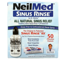 NeilMed, The Original & Patented Sinus Rinse Kit, 50 Premixed Packets, 1 Kit