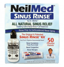 NeilMed, The Original & Patented Sinus Rinse Kit, 50 Premixed Packets, 1 Kit