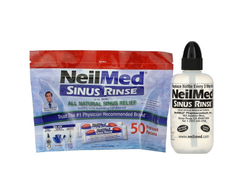 NeilMed, The Original & Patented Sinus Rinse Kit, 50 Premixed Packets, 1 Kit NeilMed, The Original & Patented Sinus Rinse Kit, 50 Premixed Packets, 1 Kit