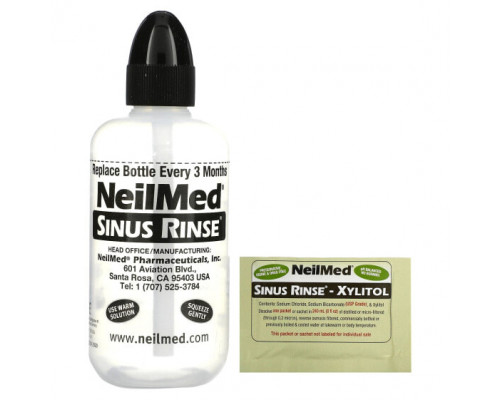 От аллергии NeilMed, Sinus Rinse, ксилитол, набор для промывания носовых пазух, 2 предмета От аллергии NeilMed, Sinus Rinse, ксилитол, набор для промывания носовых пазух, 2 предмета