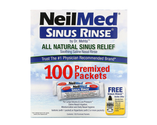 NeilMed, Sinus Rinse, All Natural Relief, 100 Premixed Packets NeilMed, Sinus Rinse, All Natural Relief, 100 Premixed Packets