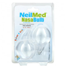 От аллергии NeilMed, Babies & Kids, NasaBulb, назальный аспиратор, 2 аспиратора, 50 мл (1,69 унции)