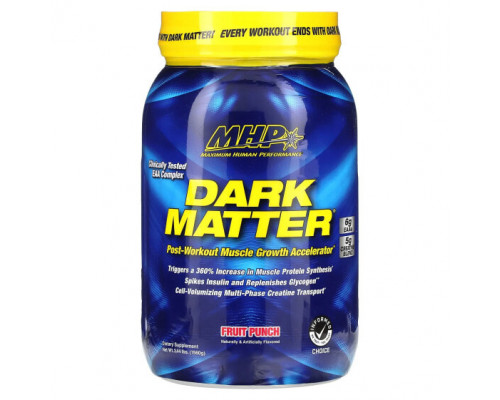 Аминокислоты MHP, DARK MATTER, ускоритель роста мышц после тренировки, фруктовый пунш, 1560 г (3,44 фунта) Аминокислоты MHP, DARK MATTER, ускоритель роста мышц после тренировки, фруктовый пунш, 1560 г (3,44 фунта)