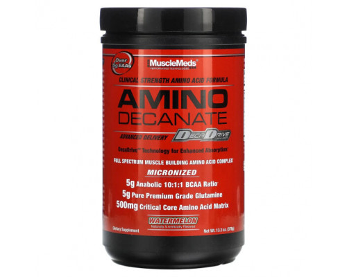 Аминокислоты MuscleMeds, АМИНО ДЕКАНАТ, арбуз, 378 г (13,3 унции) Аминокислоты MuscleMeds, АМИНО ДЕКАНАТ, арбуз, 378 г (13,3 унции)