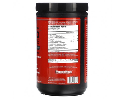 Аминокислоты MuscleMeds, АМИНО ДЕКАНАТ, арбуз, 378 г (13,3 унции) Аминокислоты MuscleMeds, АМИНО ДЕКАНАТ, арбуз, 378 г (13,3 унции)