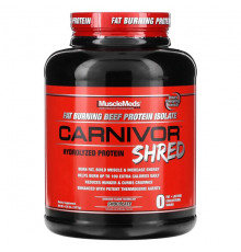 Животный белок MuscleMeds, Carnivor Shred, гидролизованный протеин, шоколад, 1977 г (4,35 фунта)