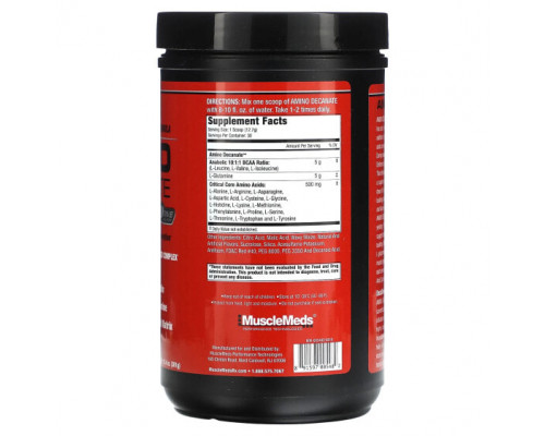 Аминокислоты MuscleMeds, АМИНО ДЕКАНАТ, фруктовый пунш, 381 г (13,4 унции) Аминокислоты MuscleMeds, АМИНО ДЕКАНАТ, фруктовый пунш, 381 г (13,4 унции)