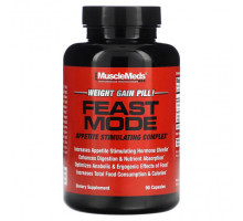 Для похудения и контроля веса MuscleMeds, Feast Mode, комплекс для стимуляции аппетита, 90 капсул
