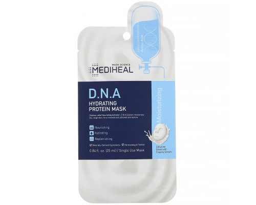 Mediheal, D.N.A Hydrating Protein Mask, 1 Sheet, 0.84 fl oz (25 ml) Mediheal, D.N.A Hydrating Protein Mask, 1 Sheet, 0.84 fl oz (25 ml)