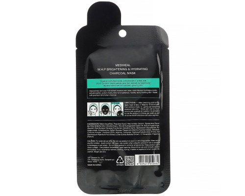Mediheal, W.H.P, Brightening & Hydrating Charcoal Mask, 1 Sheet, 0.84 fl oz (25 ml) Mediheal, W.H.P, Brightening & Hydrating Charcoal Mask, 1 Sheet, 0.84 fl oz (25 ml)