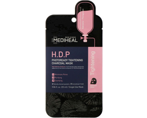 Mediheal, H.D.P, Photoready Tightening Charcoal Mask, 1 Sheet, 0.84 fl oz (25 ml) Mediheal, H.D.P, Photoready Tightening Charcoal Mask, 1 Sheet, 0.84 fl oz (25 ml)