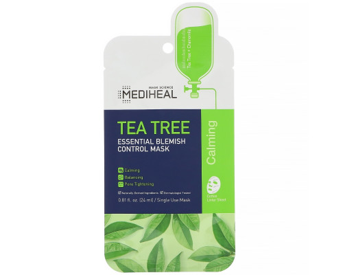 Mediheal, Маска для устранения дефектов, «Зеленый чай», 5 шт. по 24 мл Mediheal, Маска для устранения дефектов, «Зеленый чай», 5 шт. по 24 мл