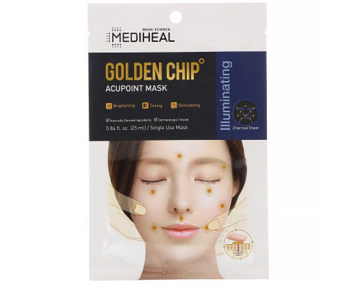 Mediheal, Golden Chip, акупунктурная маска, 5 шт., 25 мл каждая Mediheal, Golden Chip, акупунктурная маска, 5 шт., 25 мл каждая