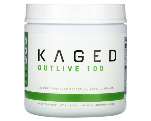 Суперфуды Outlive 100, Organic Superfoods Greens, Apple Cinnamon, 18 oz (510 g) Суперфуды Outlive 100, Organic Superfoods Greens, Apple Cinnamon, 18 oz (510 g)