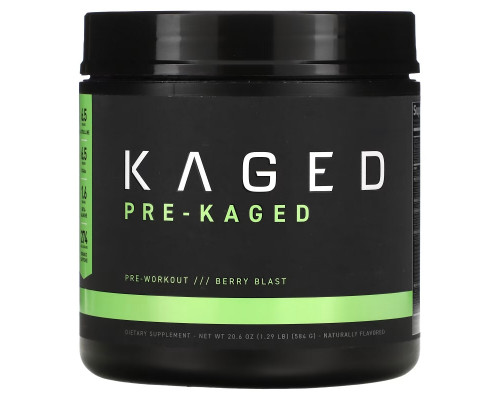Kaged, PRE-KAGED, Pre-Workout, Berry Blast, 1.29 lb (584 g) Kaged, PRE-KAGED, Pre-Workout, Berry Blast, 1.29 lb (584 g)