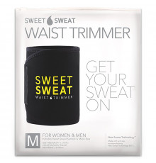 Sports Research, Триммер для талии Sweet Sweat, размер M, черный и желтый, 1 шт.