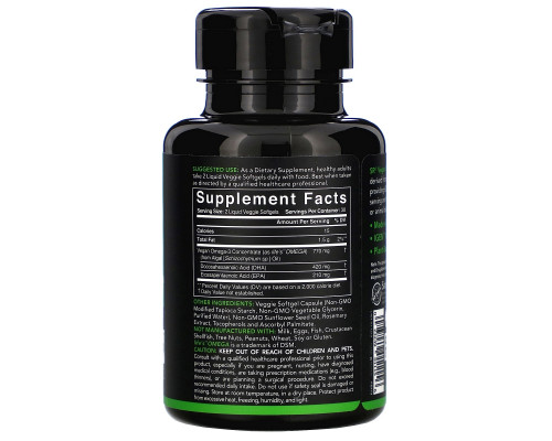 Sports Research, Vegan Omega-3, 60 Veggie Softgels Sports Research, Vegan Omega-3, 60 Veggie Softgels