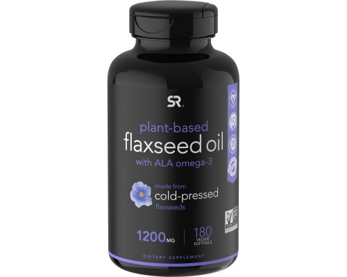 Sports Research, Flaxseed Oil with Plant Based Omega-3, 1200 mg , 180 Veggie Softgels Sports Research, Flaxseed Oil with Plant Based Omega-3, 1200 mg , 180 Veggie Softgels