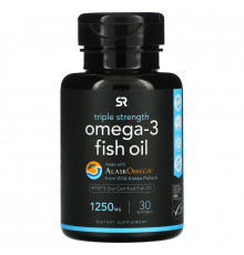 Sports Research, Omega-3 Fish Oil, Triple Strength, 1250 mg, 30 Softgels