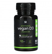 Sports Research, Vegan D3, 125 mcg, 60 Veggie Softgels