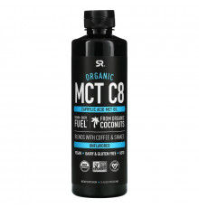 Sports Research, Organic MCT C8 Oil, Unflavored, 16 fl oz (473 ml)