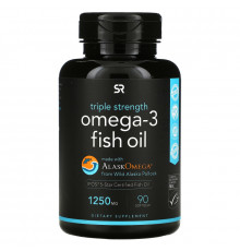 Sports Research, Omega-3 Fish Oil, Triple Stength, 1250 mg, 90 Softgels