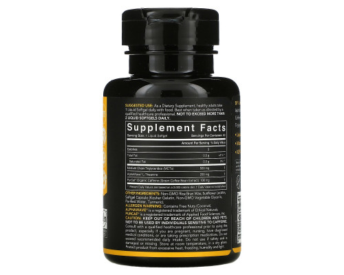 Sports Research, L-Theanine & Caffeine with MCT Oil, 60 Softgels Sports Research, L-Theanine & Caffeine with MCT Oil, 60 Softgels